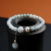 Original natural freshwater pearl surface jade lotus bracelet 14k gold-plated women's Valentine's Day gift jade jewelry Specification image